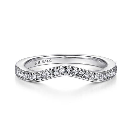 14K White Gold Matching Wedding Band