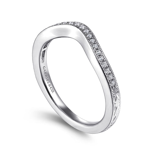 14K White Gold Matching Wedding Band