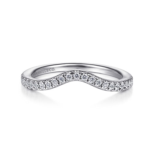 14K White Gold Matching Wedding Band