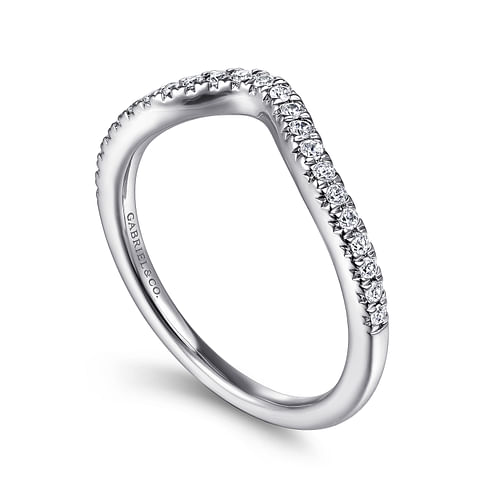 14K White Gold Matching Wedding Band