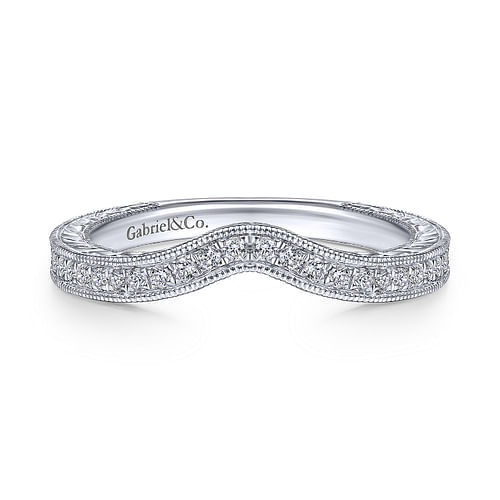 14K White Gold Matching Wedding Band