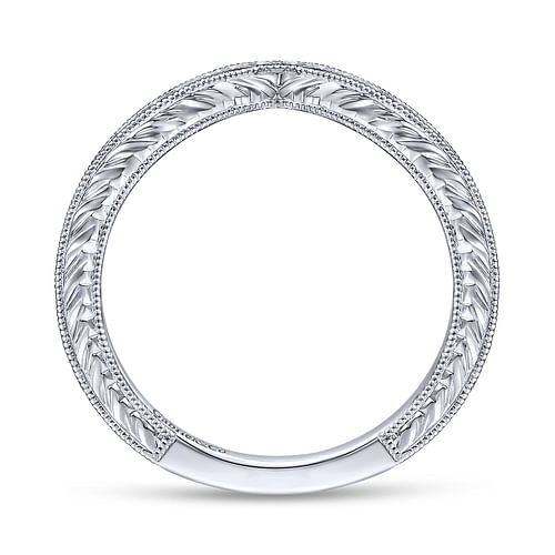 14K White Gold Matching Wedding Band