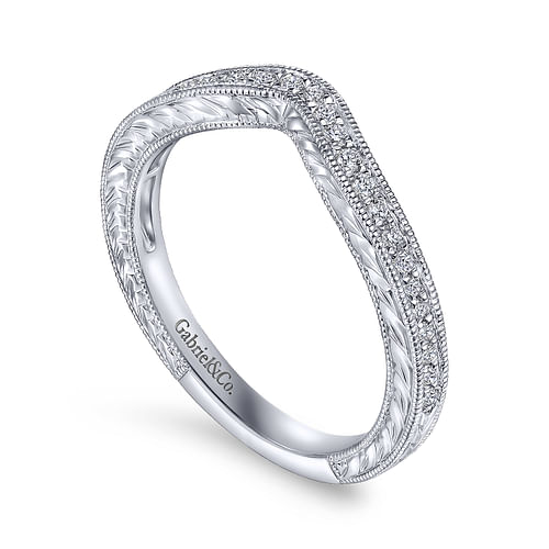 14K White Gold Matching Wedding Band