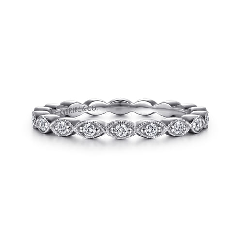 14K White Gold Matching Wedding Band