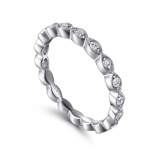 14K White Gold Matching Wedding Band