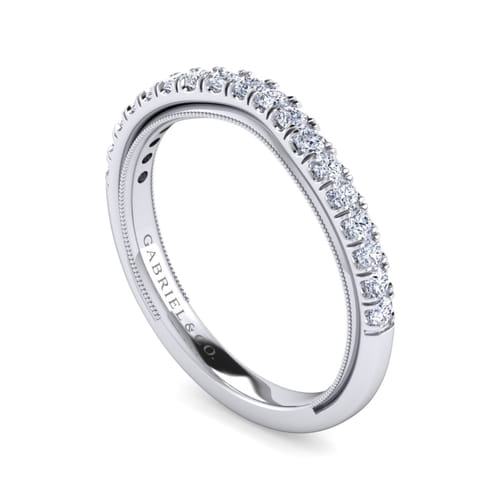 14K White Gold Matching Wedding Band