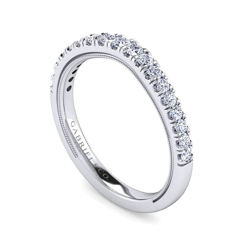 14K White Gold Matching Wedding Band