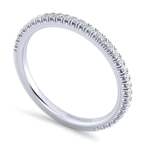 14K White Gold Matching Wedding Band