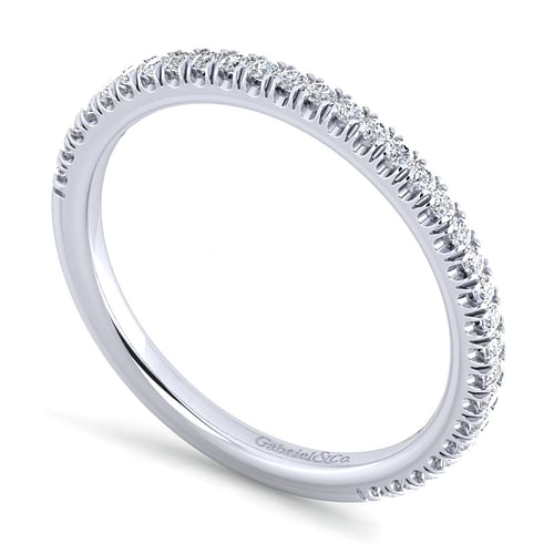 14K White Gold Matching Wedding Band