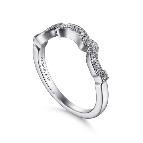 14K White Gold Matching Wedding Band