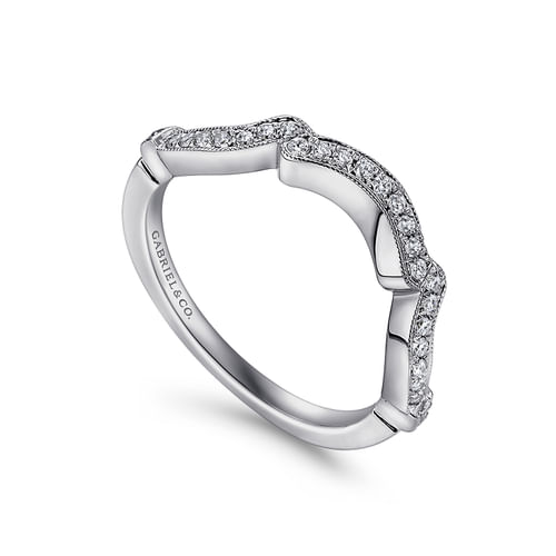 14K White Gold Matching Wedding Band