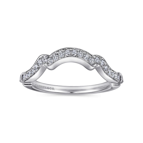 14K White Gold Matching Wedding Band