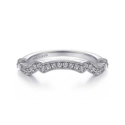 14K White Gold Matching Wedding Band