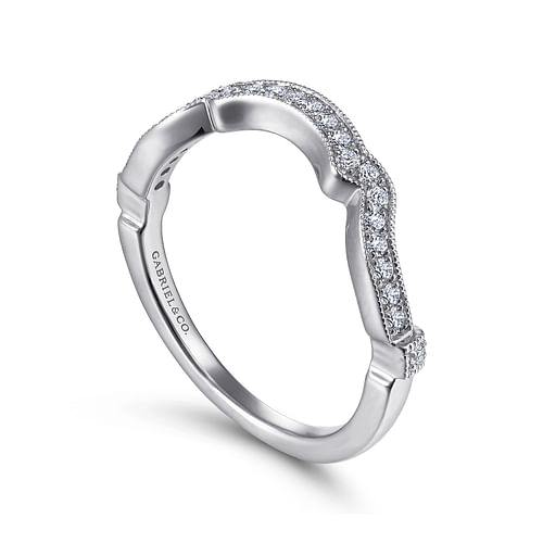 14K White Gold Matching Wedding Band