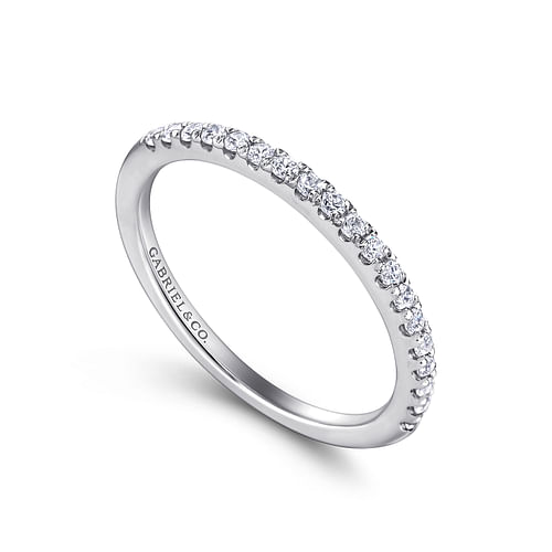 14K White Gold Matching Wedding Band