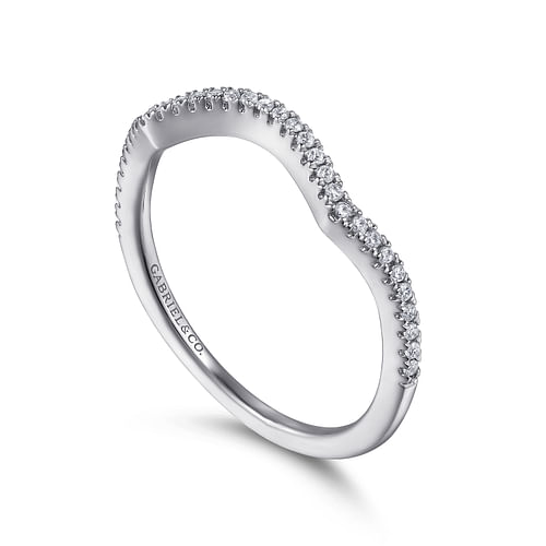 14K White Gold Matching Wedding Band