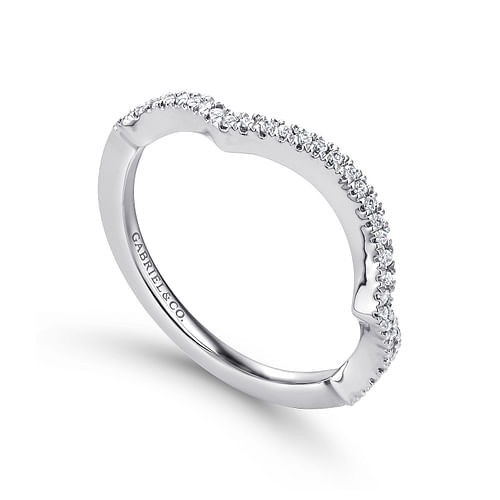 14K White Gold Matching Wedding Band