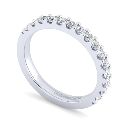 14K White Gold Matching Wedding Band