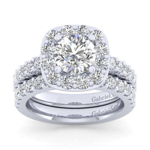 14K White Gold Matching Wedding Band