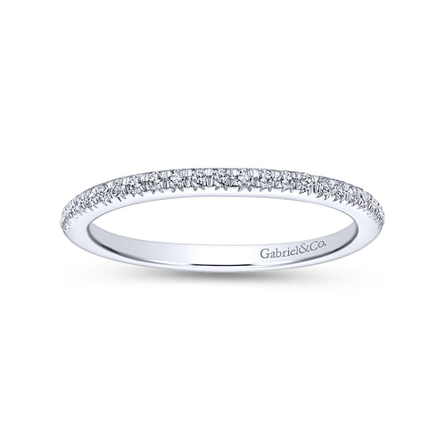 14K White Gold Matching Wedding Band