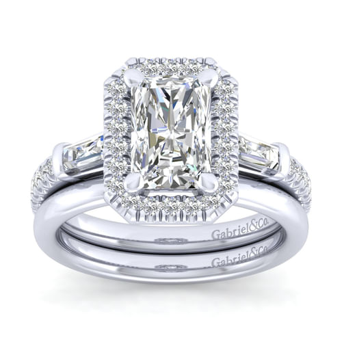 14K White Gold Matching Wedding Band