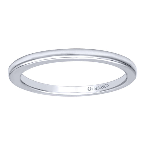 14K White Gold Matching Wedding Band