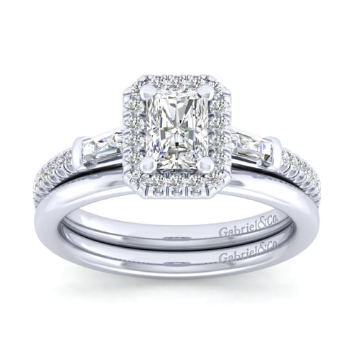 14K White Gold Matching Wedding Band
