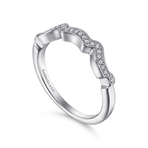 14K White Gold Matching Wedding Band