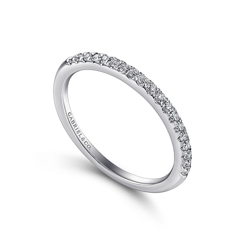 14K White Gold Matching Wedding Band