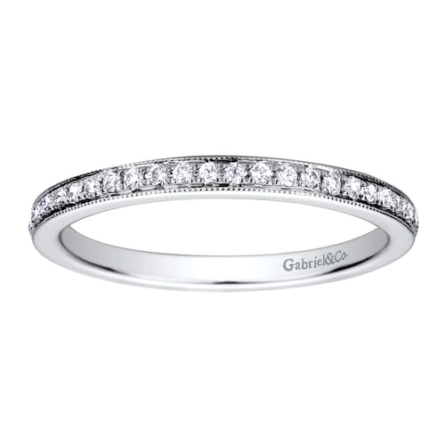 14K White Gold Matching Wedding Band