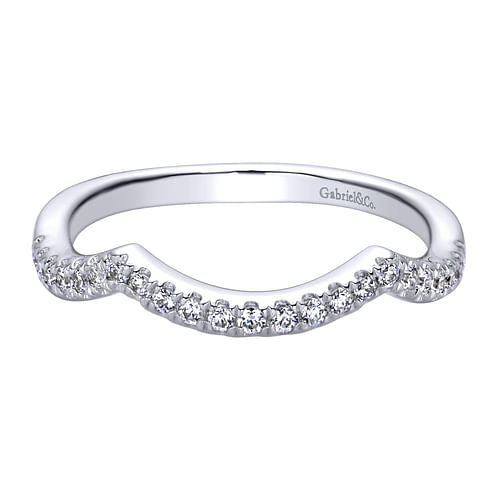 14K White Gold Matching Wedding Band