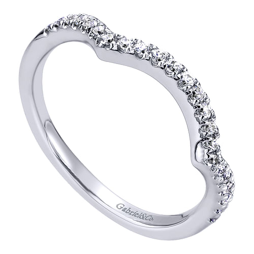 14K White Gold Matching Wedding Band