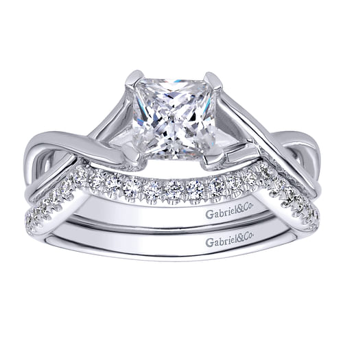 14K White Gold Matching Wedding Band