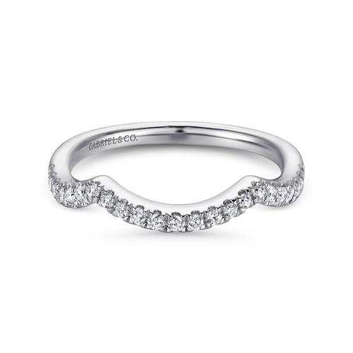 14K White Gold Matching Wedding Band