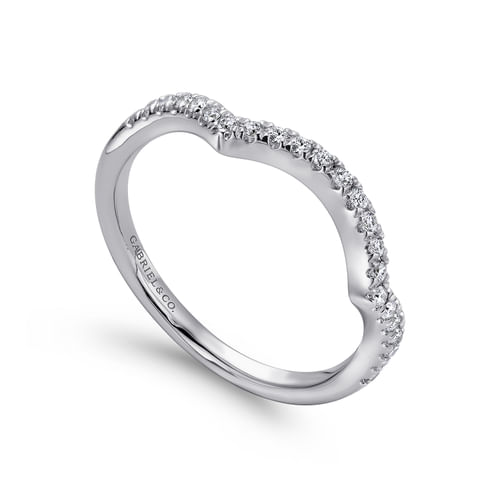 14K White Gold Matching Wedding Band