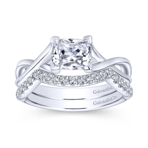 14K White Gold Matching Wedding Band