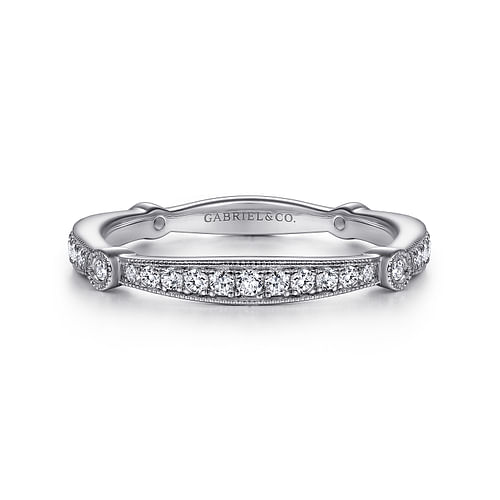 14K White Gold Matching Wedding Band