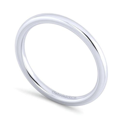 14K White Gold Matching Wedding Band