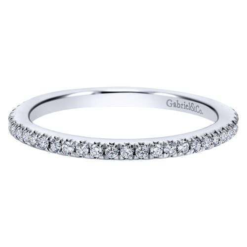 14K White Gold Micro Pavé Diamond Eternity Band