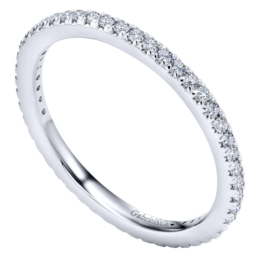 14K White Gold Micro Pavé Diamond Eternity Band