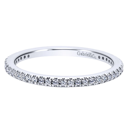 14K White Gold Micro Pavé Diamond Eternity Band