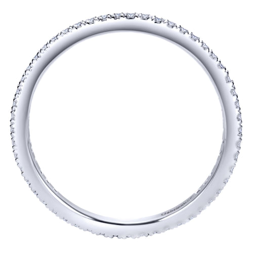 14K White Gold Micro Pavé Diamond Eternity Band