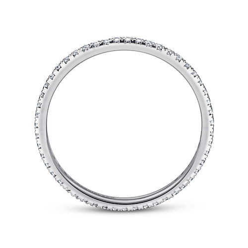 14K White Gold Micro Pavé Diamond Eternity Band
