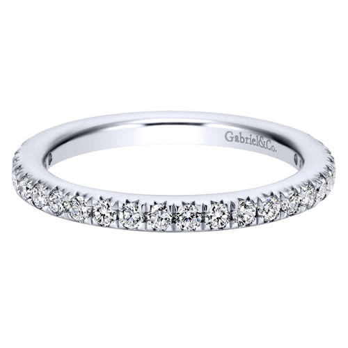 14K White Gold Micro Pavé Diamond Eternity Band