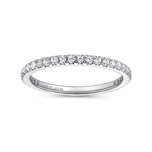 14K White Gold Micro Pavé Diamond Eternity Band 14K White Gold Micro Pavé Diamond Eternity Band