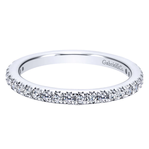 14K White Gold Micro Pavé Diamond Eternity Band
