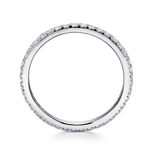 14K White Gold Micro Pavé Diamond Eternity Band 14K White Gold Micro Pavé Diamond Eternity Band