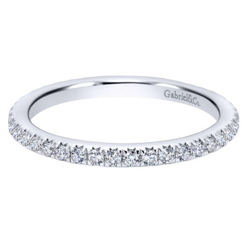 14K White Gold Micro Pavé Diamond Eternity Band
