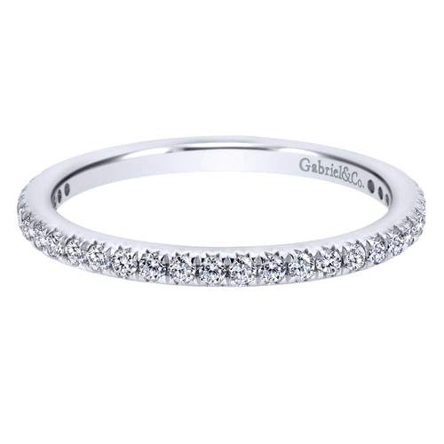14K White Gold Micro Pavé Diamond Eternity Band