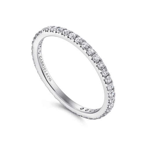 14K White Gold Micro Pavé Diamond Eternity Band 14K White Gold Micro Pavé Diamond Eternity Band